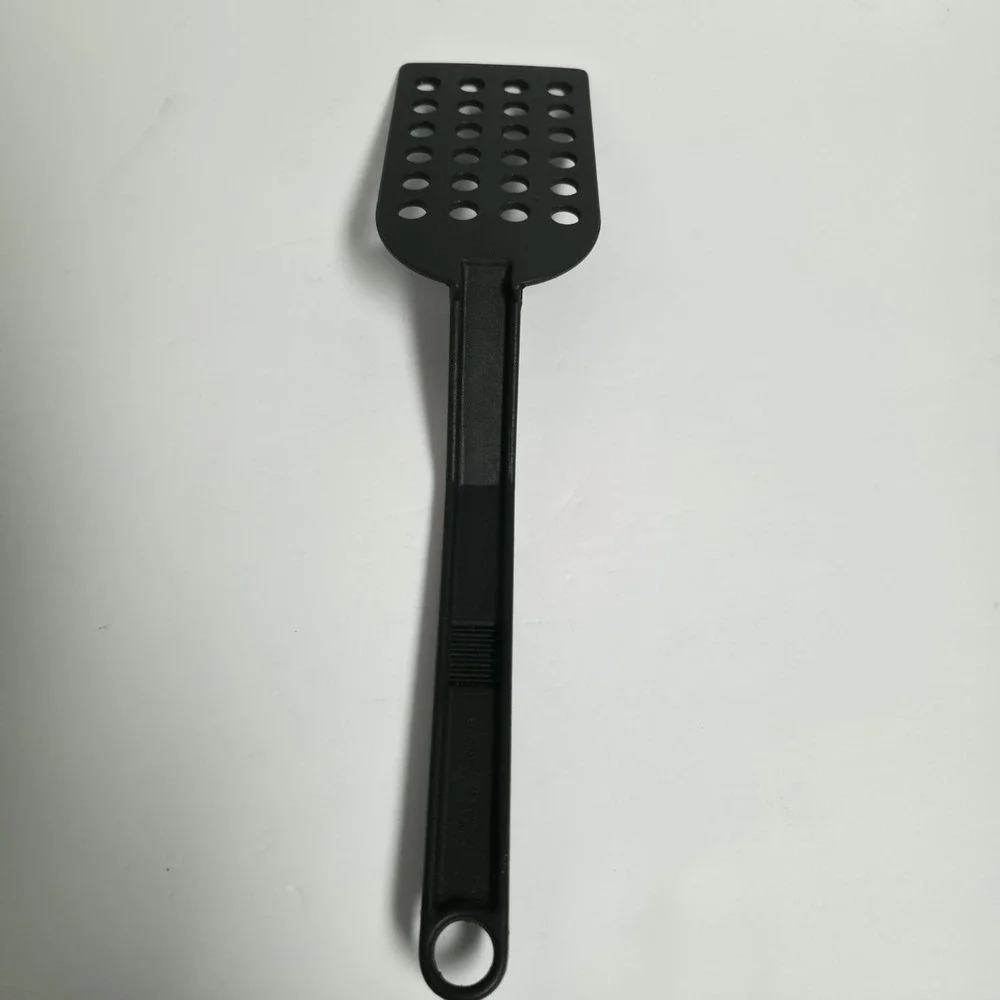 Vintage T-Fal Black Nylon Slotted Spatula Turner Holes Flipper Cooking Utensil